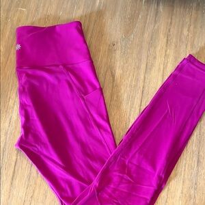 Athleta Magenta High-Waist Pocket Leggings